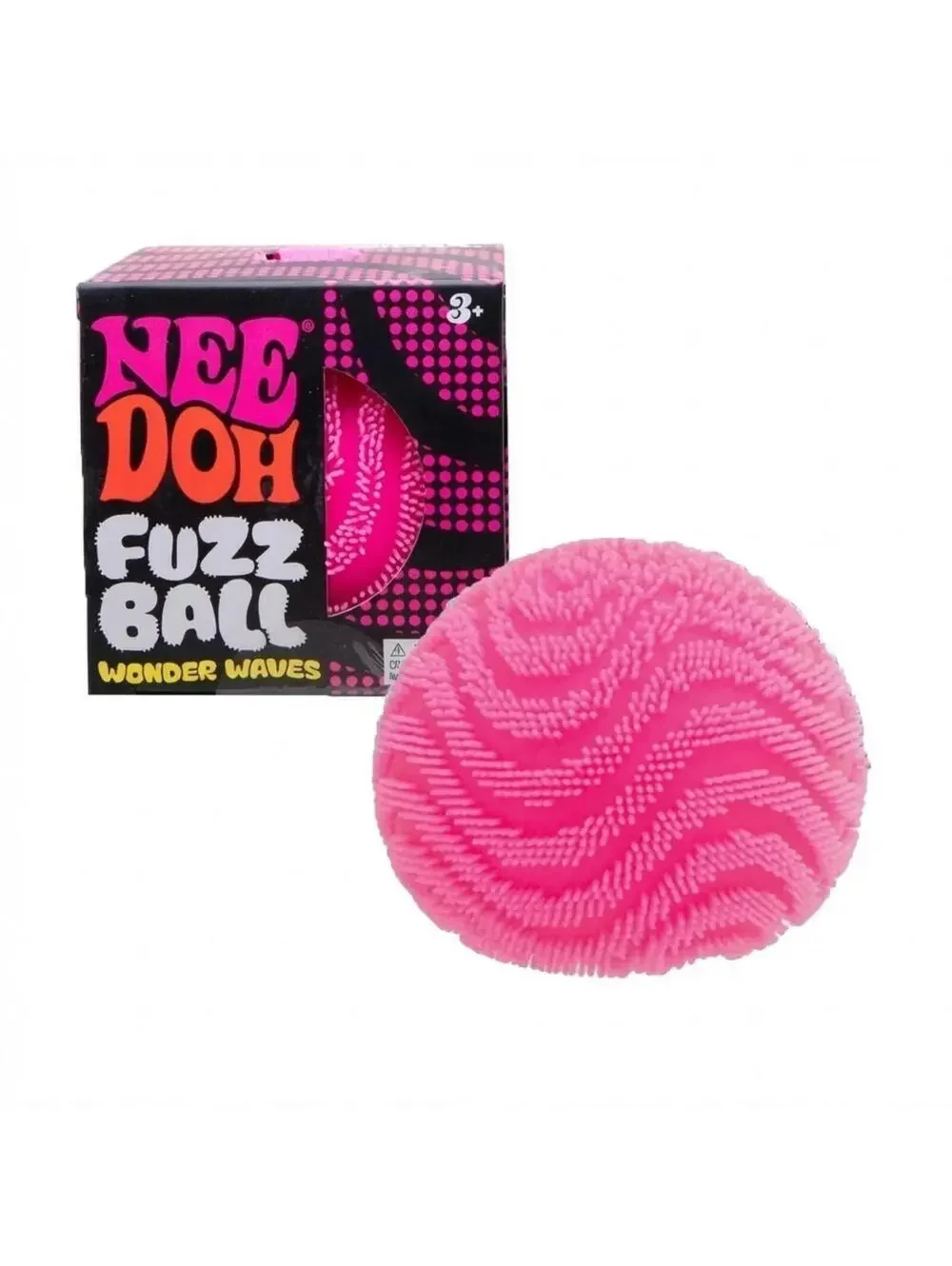 NeeDoh Fuzz Ball Wonder Waves Squishy Stress Ball NeeDoh Fuzzball New Pink